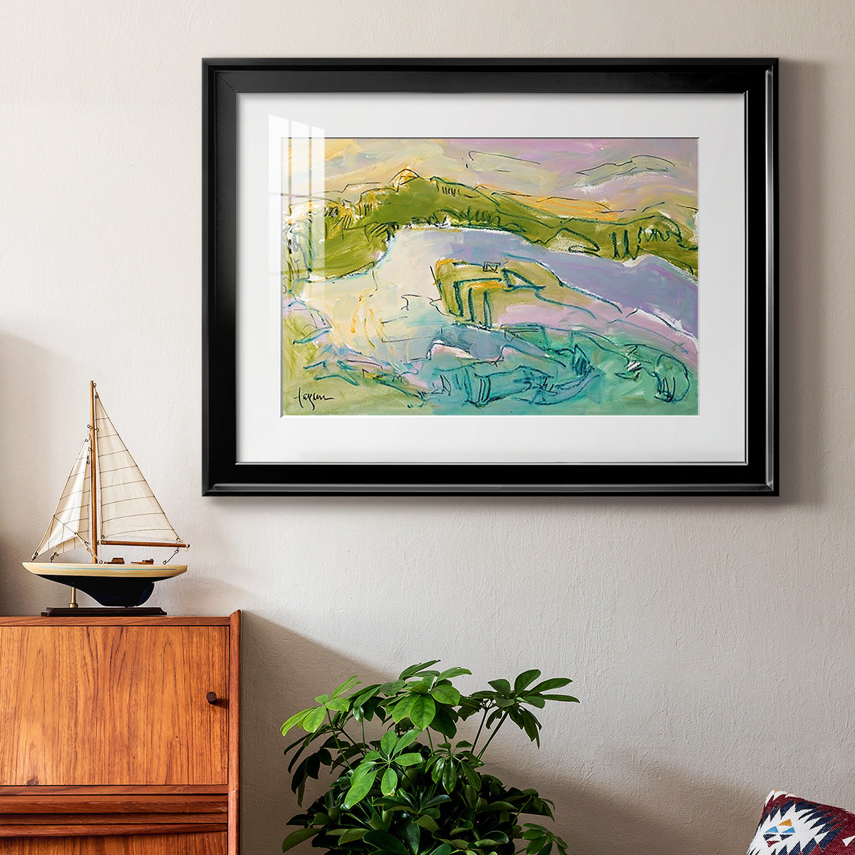 Treasured Island - Modern Framed Art Print