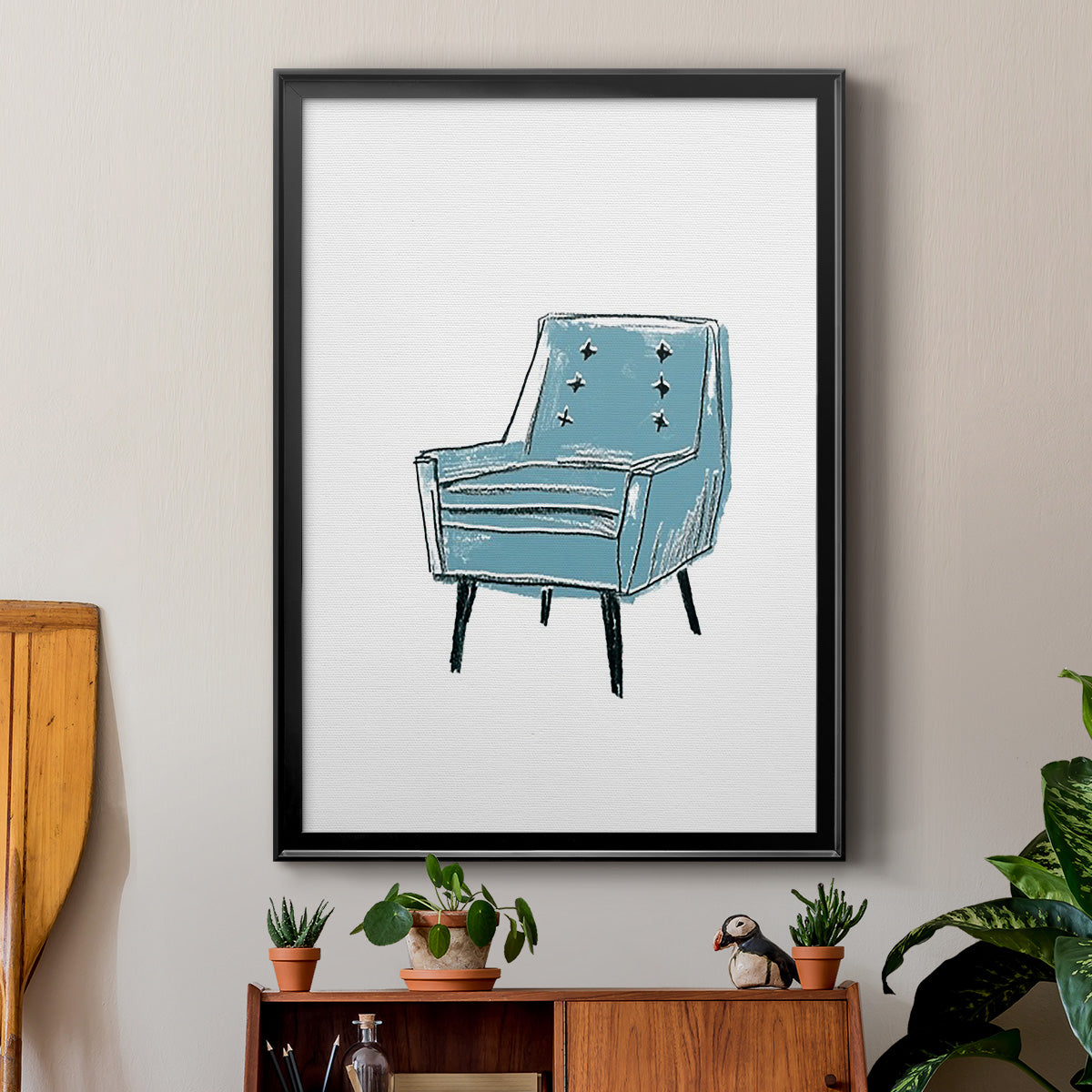 Take a Seat X - Modern Framed Canvas Print