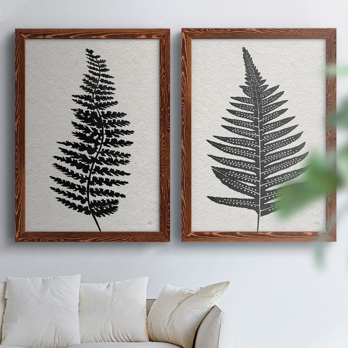 Forest Fern III - Premium Framed Canvas 2 Piece Set - Ready to Hang