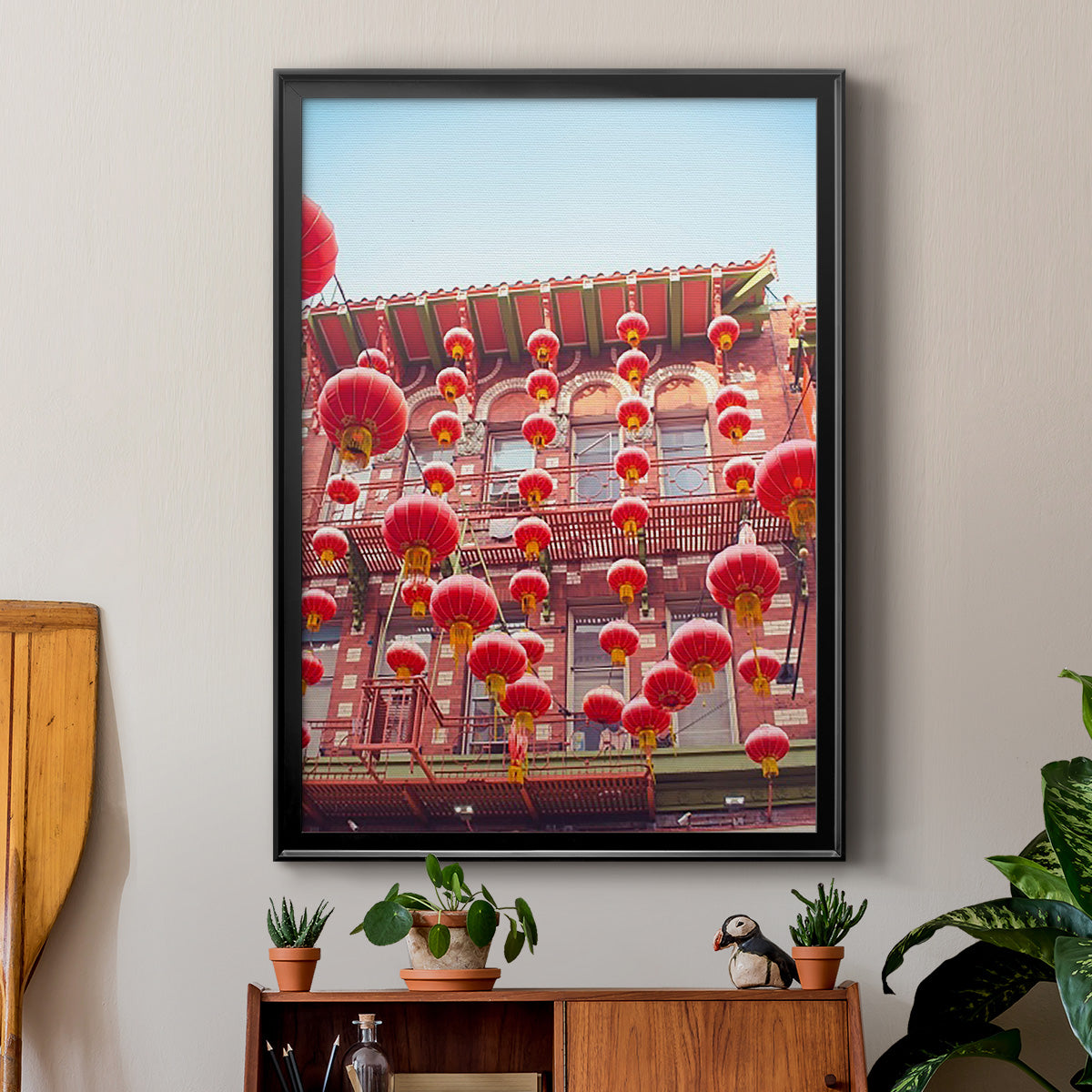 Lovely Lanterns II - Modern Framed Canvas Print