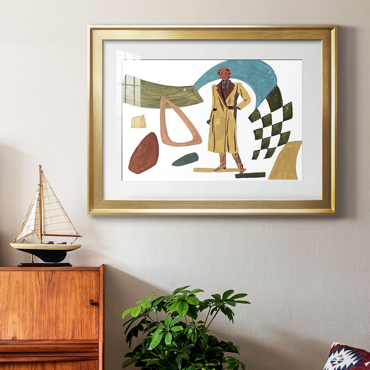 Vintage Vibes III Premium Framed Print - Ready to Hang