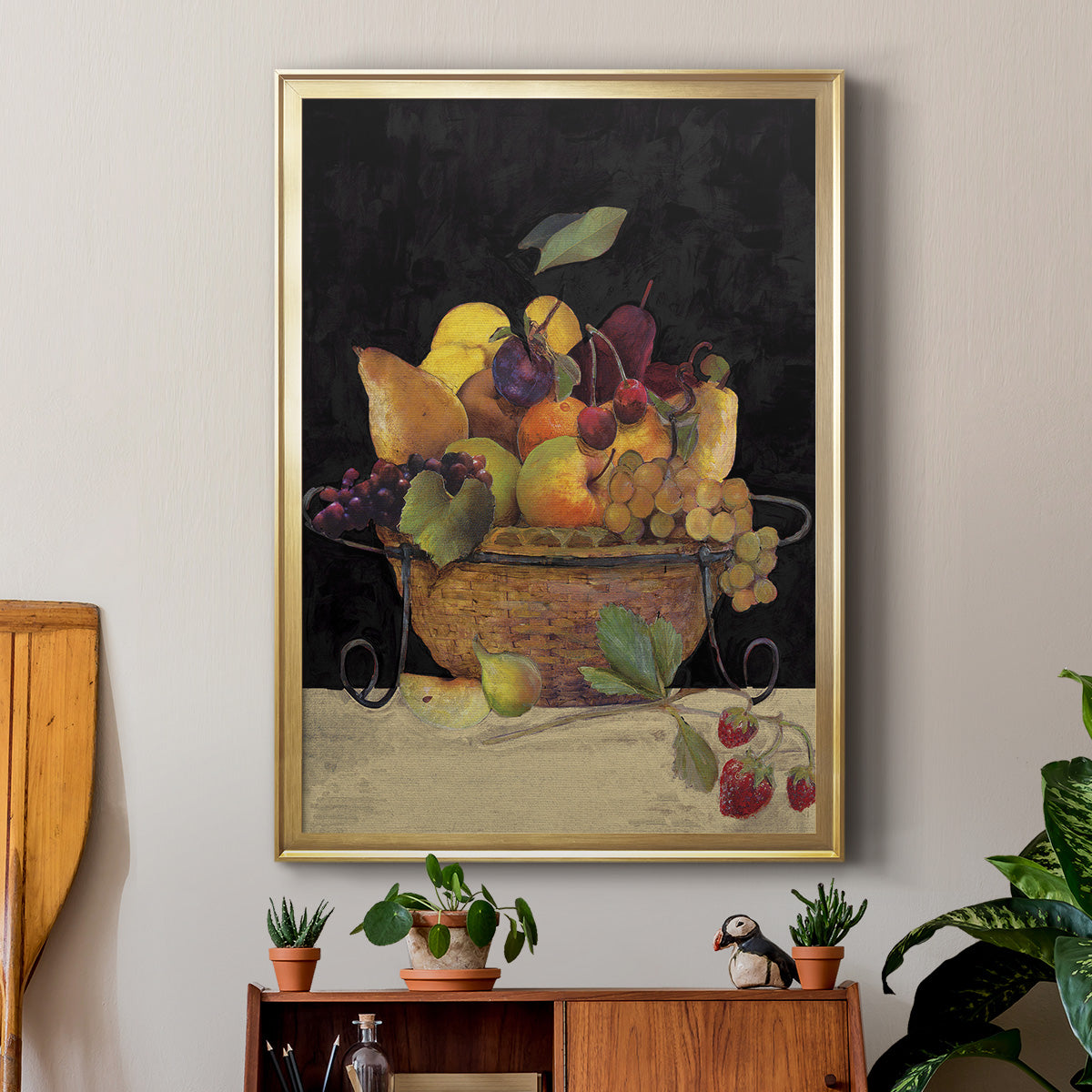 Fruit Basket II Revisit - Modern Framed Canvas Print