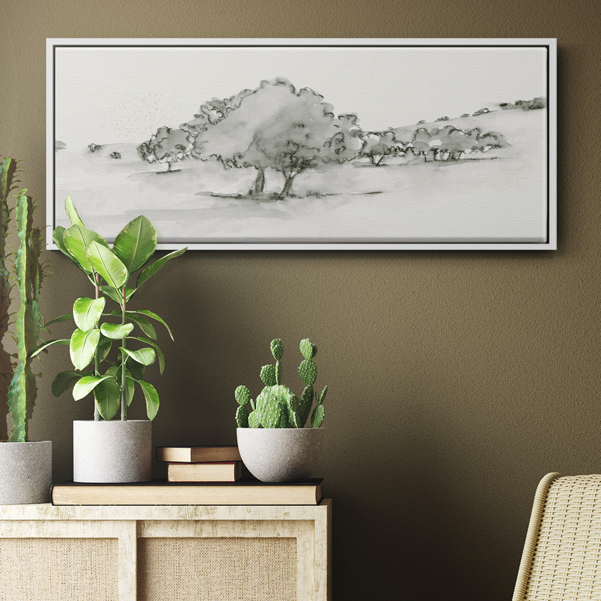 Scenic Scribble II - Floater Framed Canvas Print