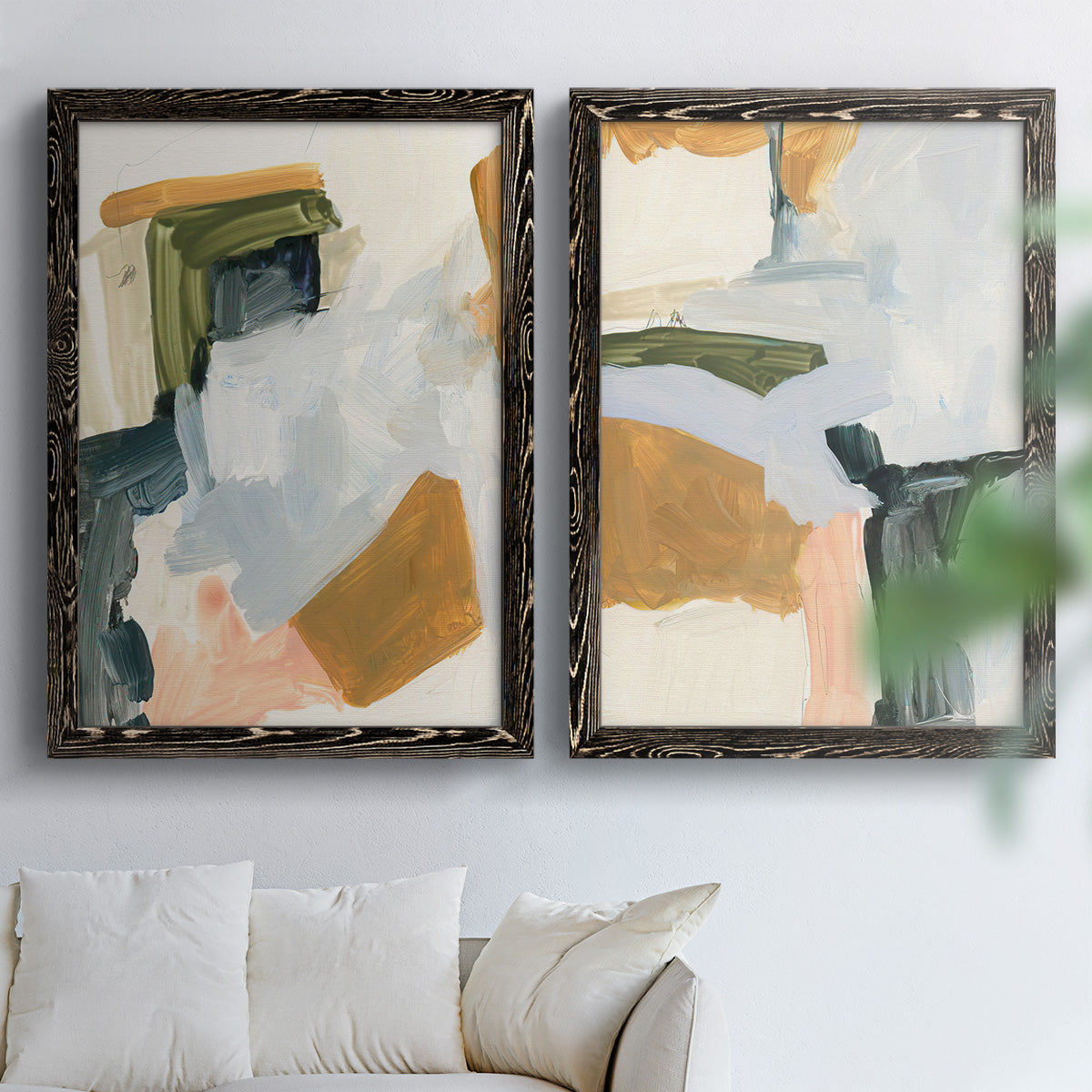 Palette Meld I - Premium Framed Canvas 2 Piece Set - Ready to Hang