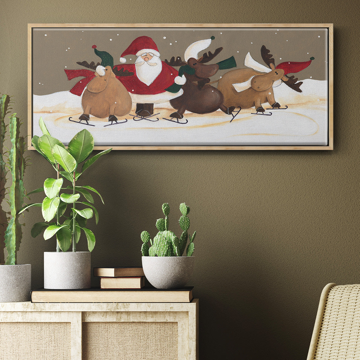 Skater Chorus Line - Floater Framed Canvas Print