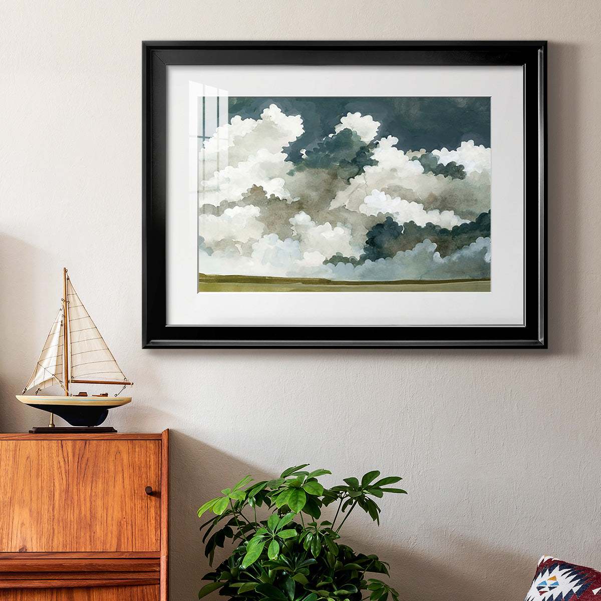 Vast Neutral Sky III - Modern Framed Art Print