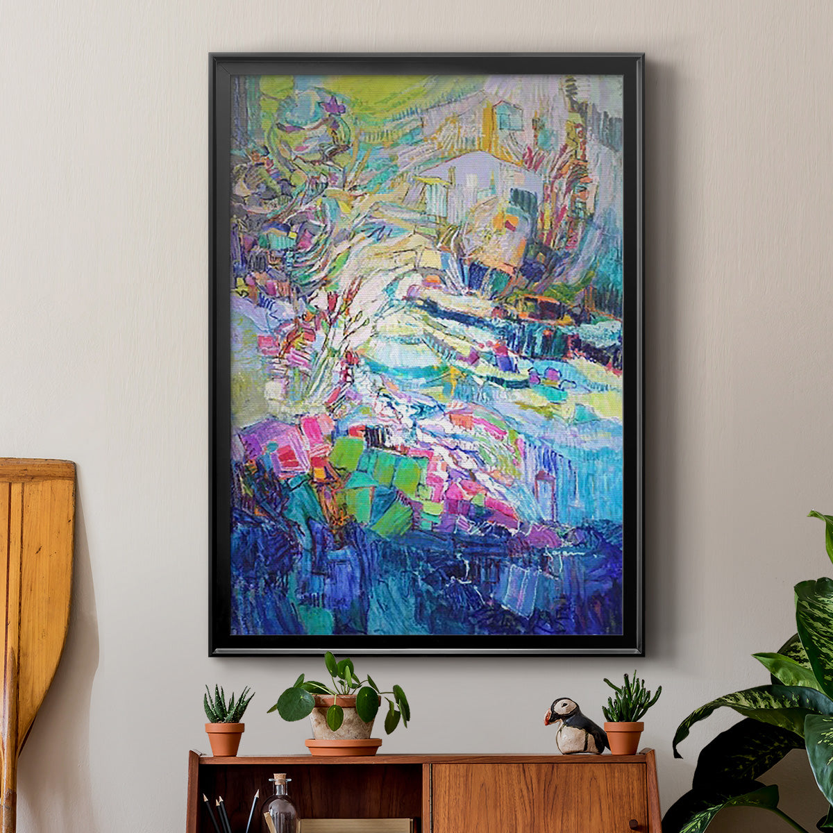 Gathering up the Goddess III - Modern Framed Canvas Print