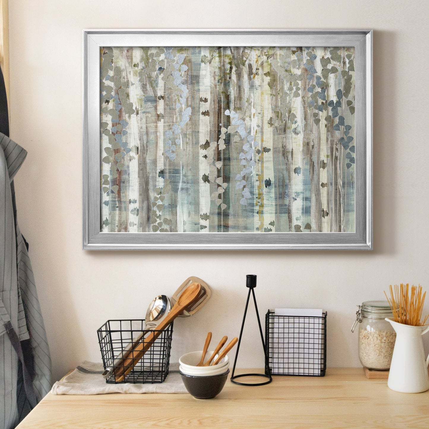 Birch Wood Meadow Premium Classic Framed Canvas - Ready to Hang