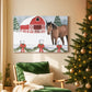 Crimson Morning Wreath - Canvas Art Print