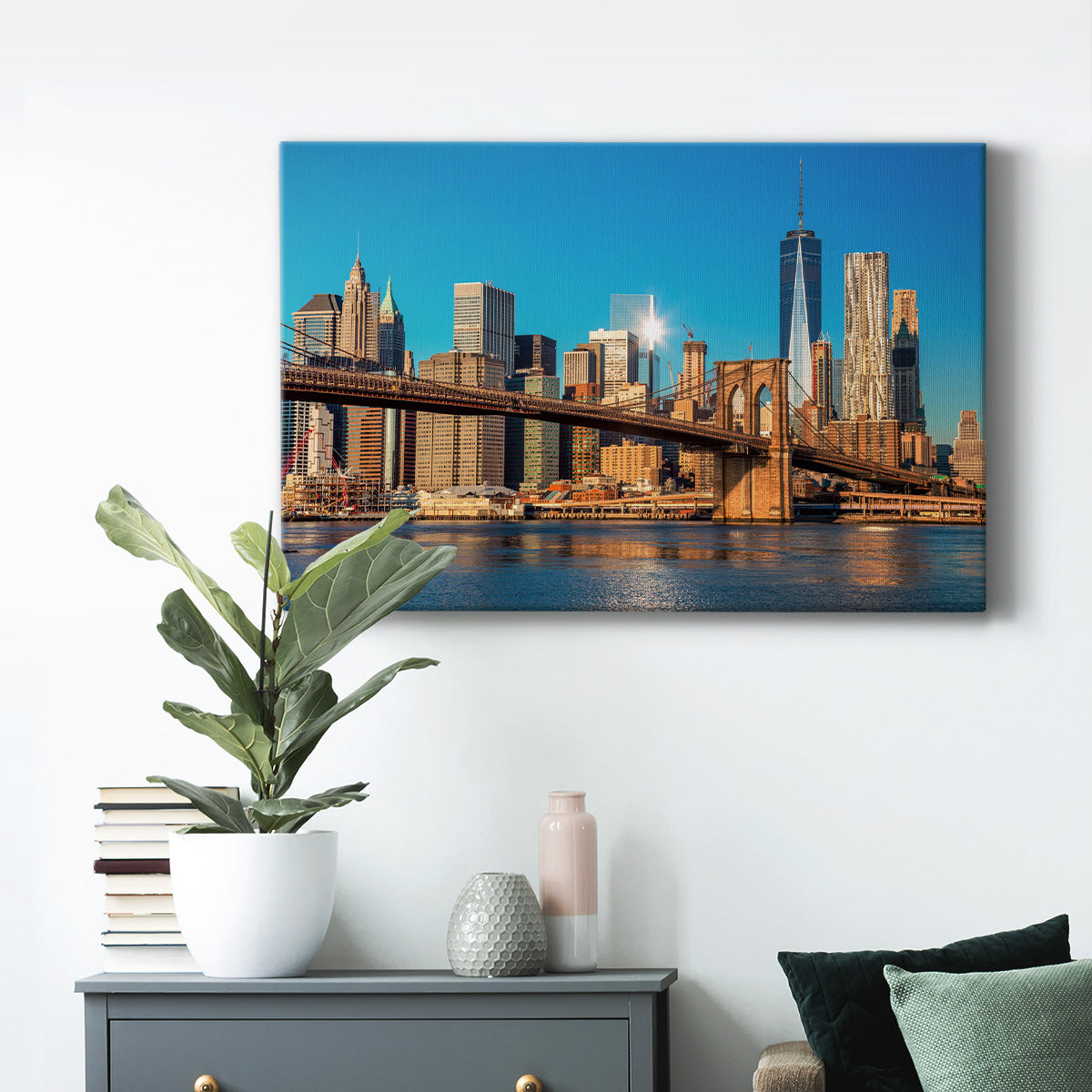 Skyline of Downtown New York City - Canvas Art Print
