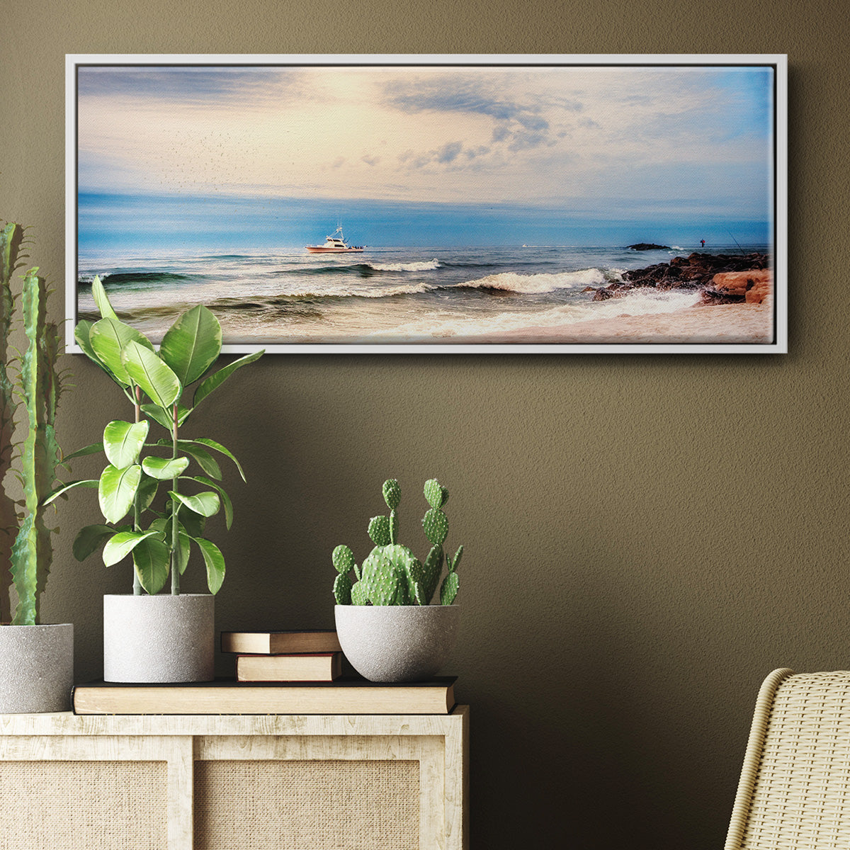 Heading to Sea - Floater Framed Canvas Print