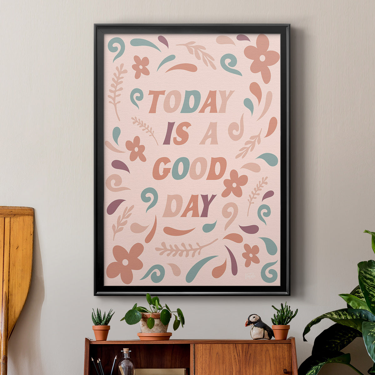 Today is a Good Day - Modern Framed Canvas Print