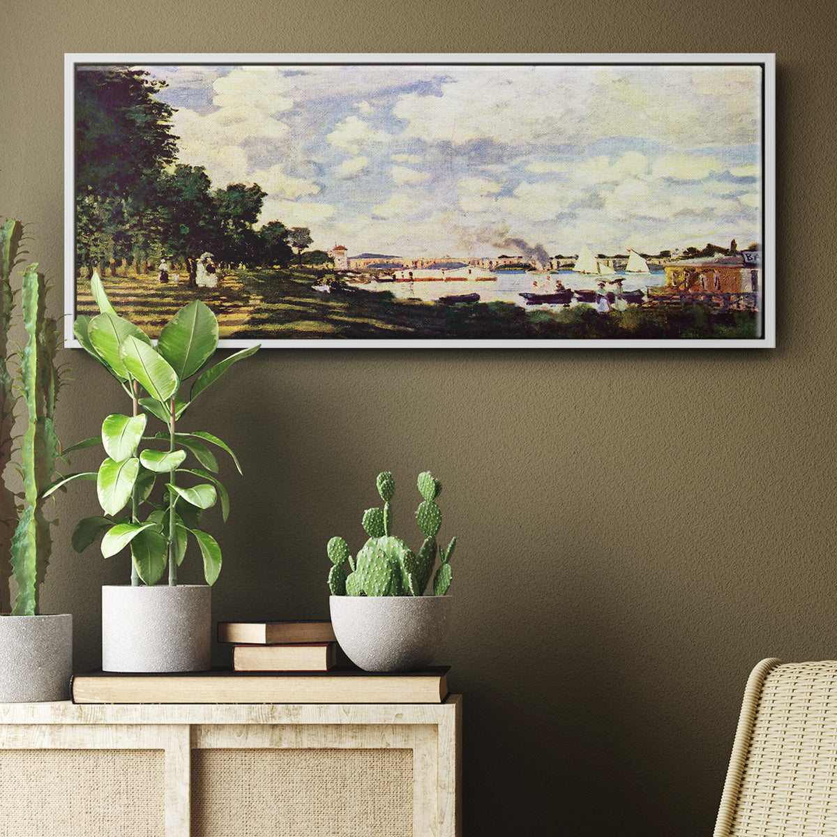 Sailing at Argenteuil - Floater Framed Canvas Print