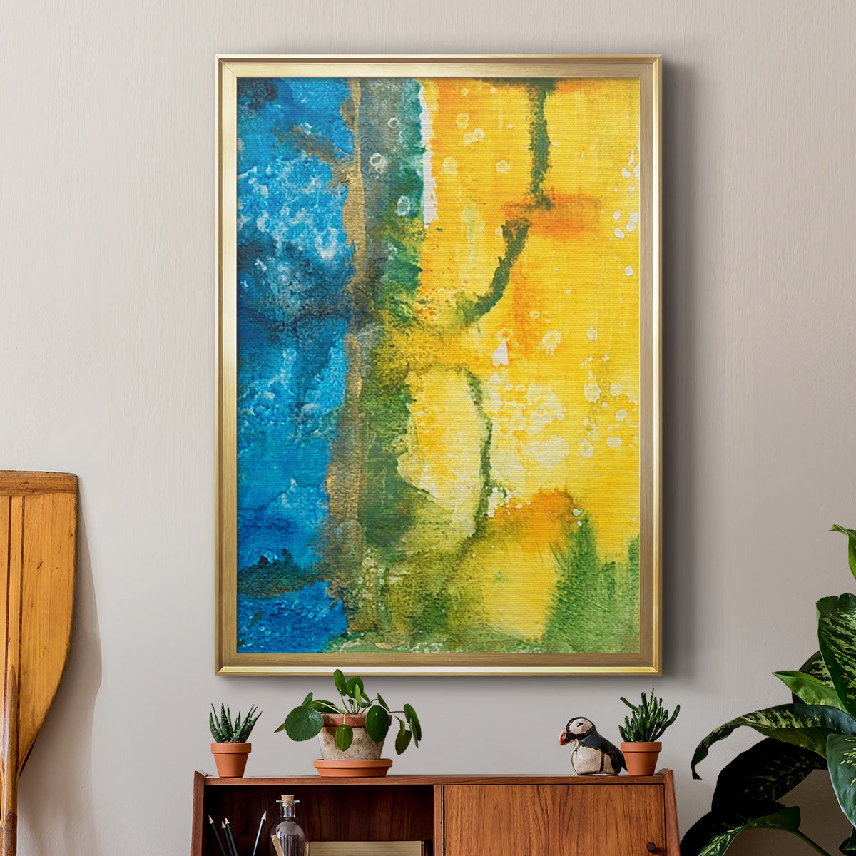 Aquatic Energy I - Modern Framed Canvas Print