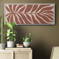 Terra Cotta Block Palms I - Floater Framed Canvas Print