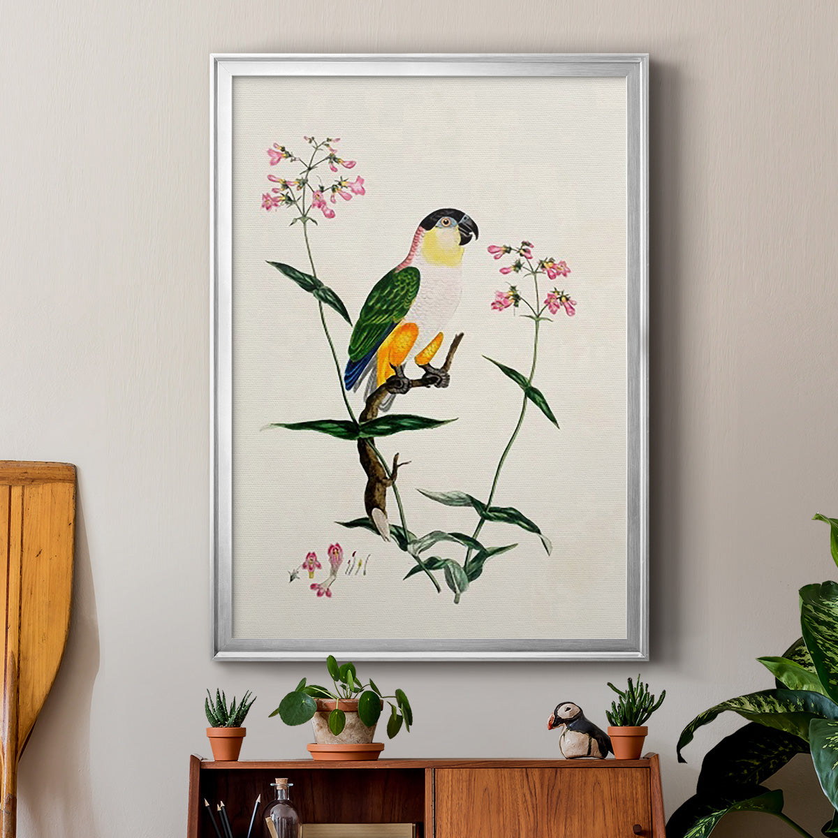 Bird in Habitat IV - Modern Framed Canvas Print