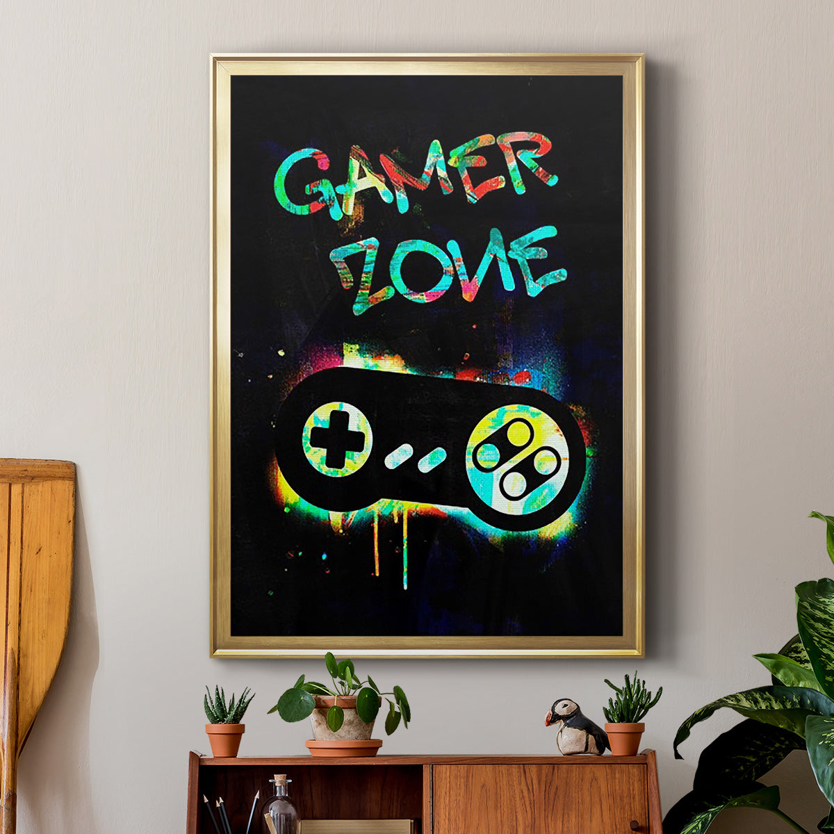 Gamer Tag IV - Modern Framed Canvas Print