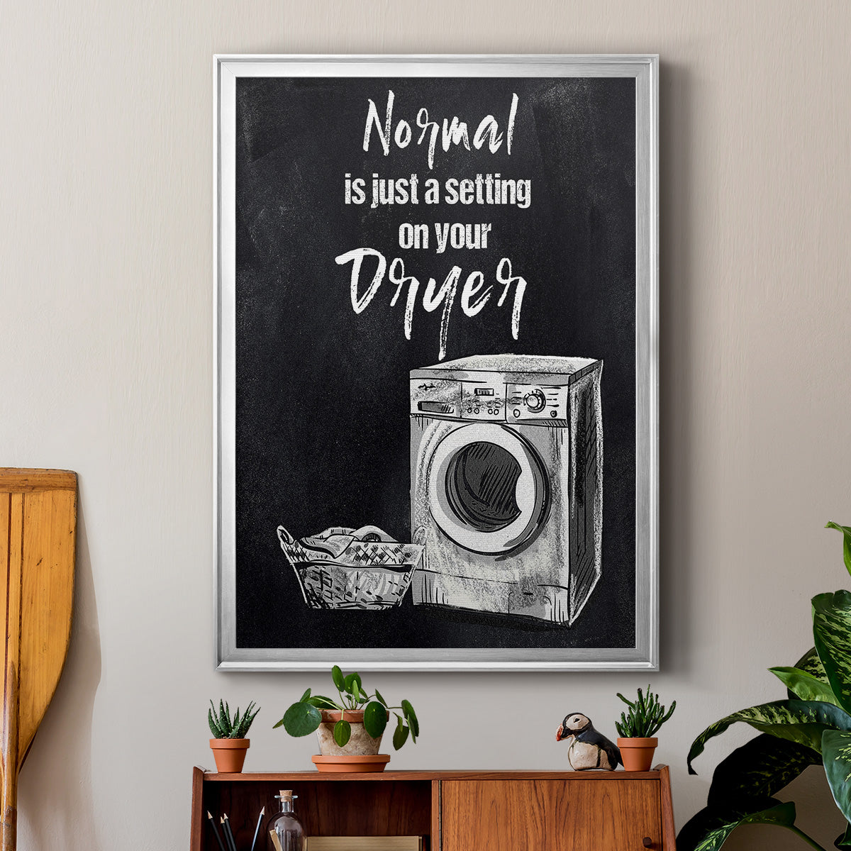 Normal Is Just A Setting - Modern Framed Canvas Print