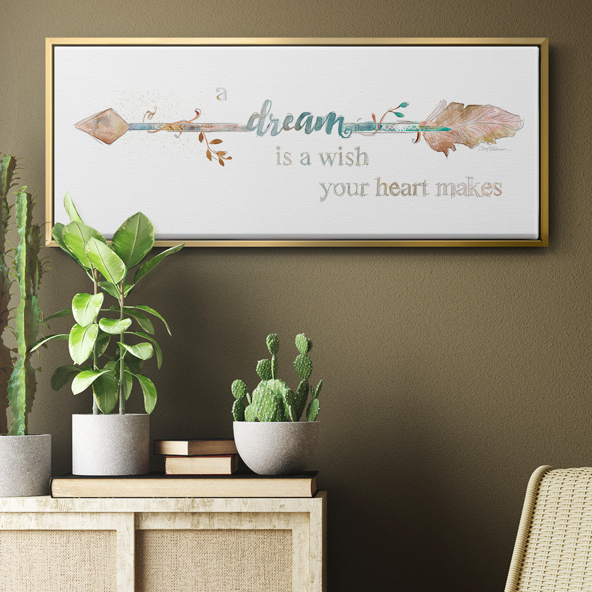 Dream Arrow - Floater Framed Canvas Print