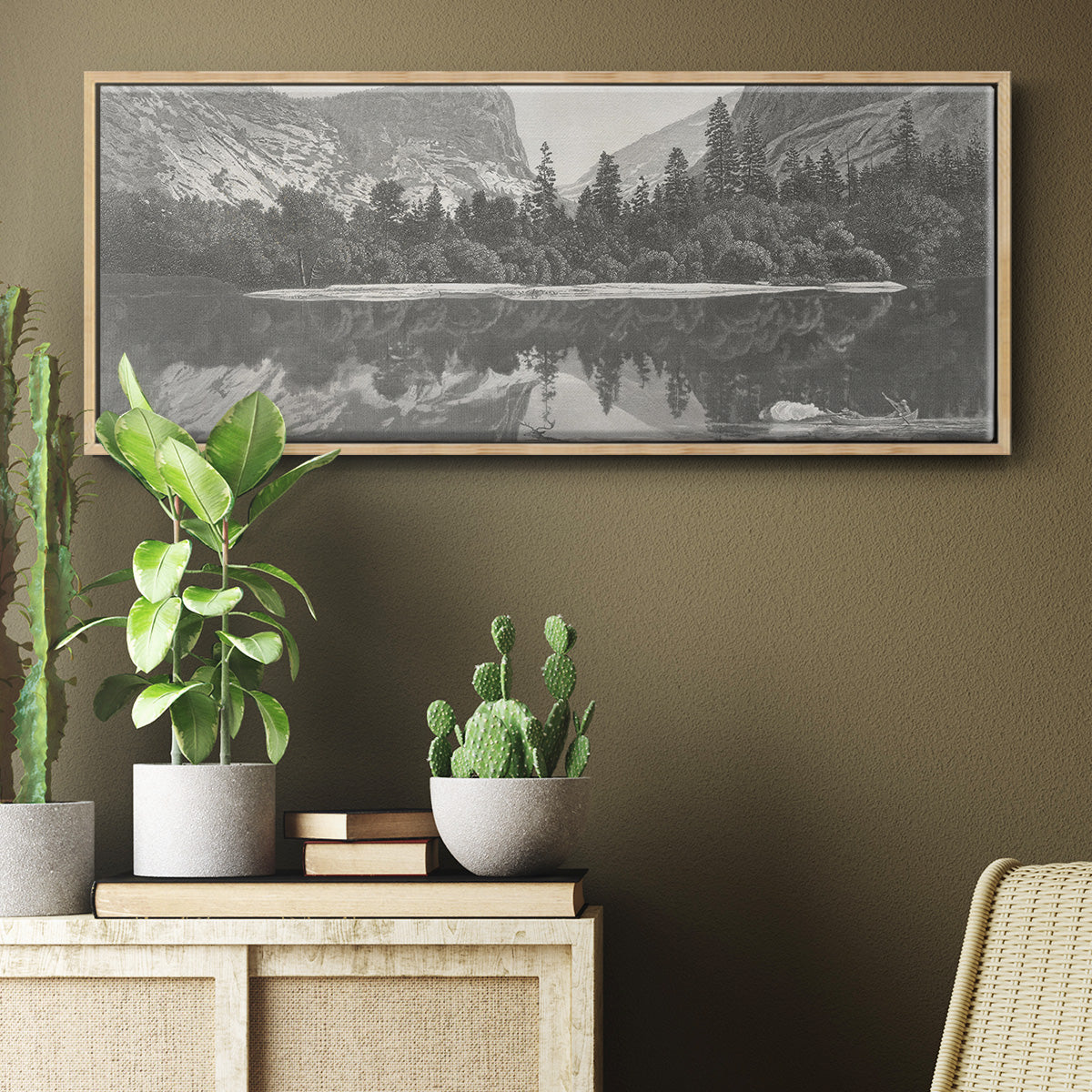 Mirror Lake, Yosemite Valley - Floater Framed Canvas Print