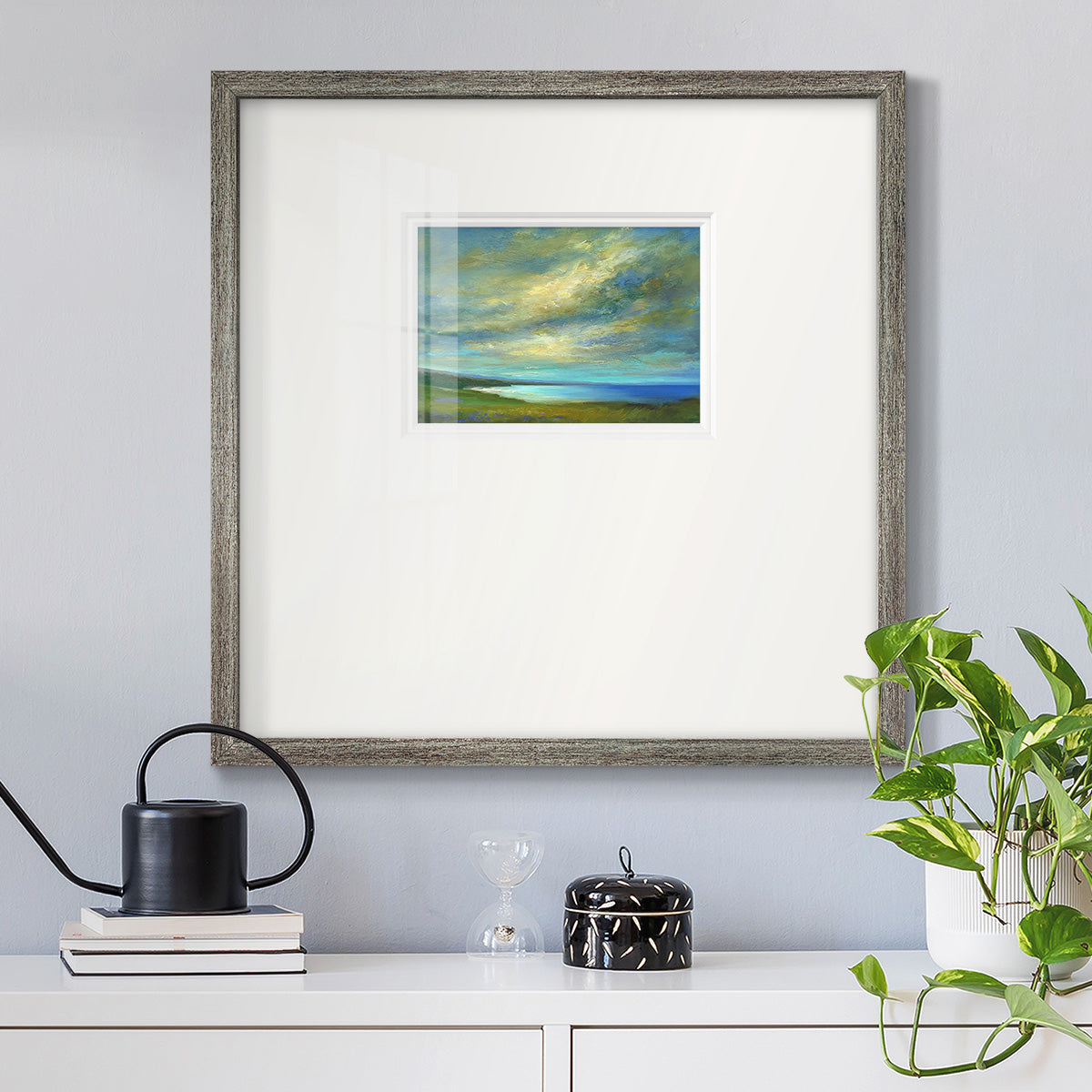 Coastal Views I - Double Matboard Framed Print