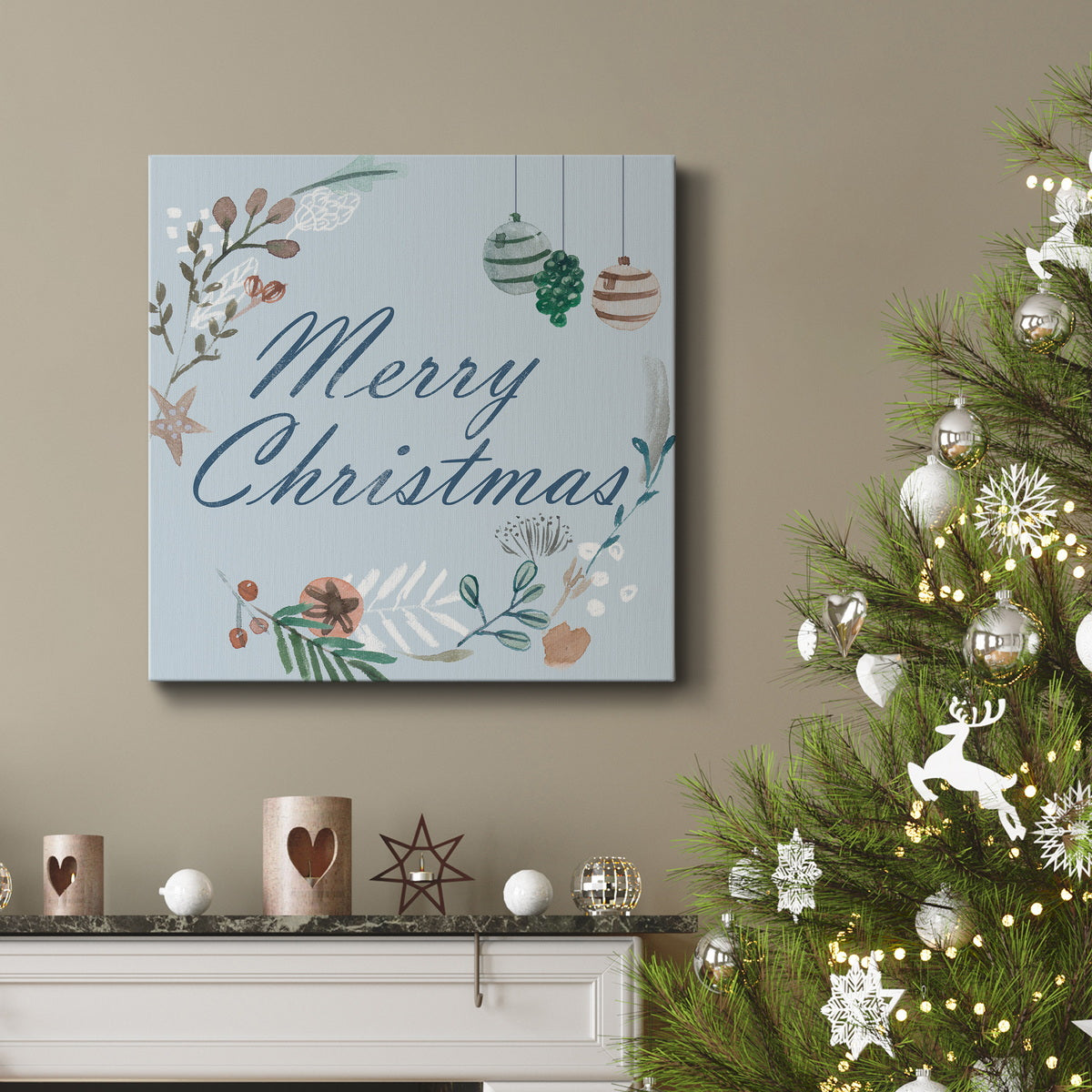 Snowy Christmas I-Premium Gallery Wrapped Canvas - Ready to Hang