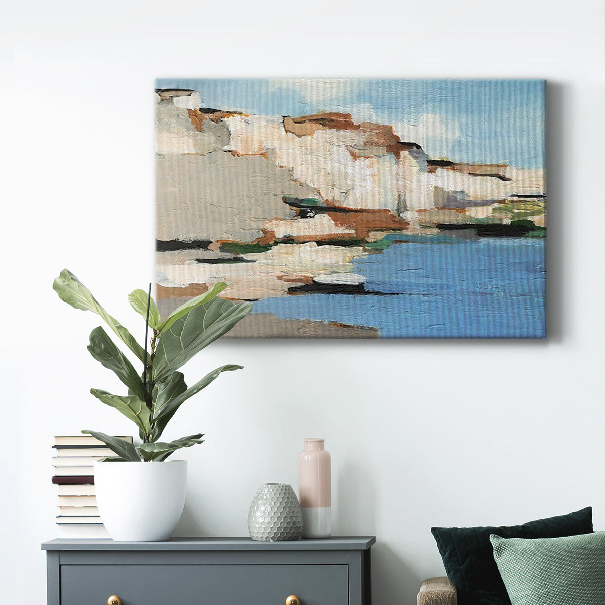 White Rock Cliffs I Premium Gallery Wrapped Canvas - Ready to Hang