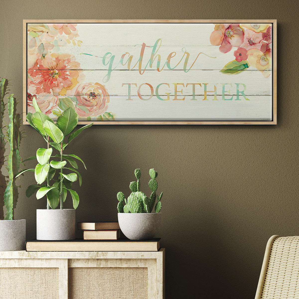 Gather Together - Floater Framed Canvas Print