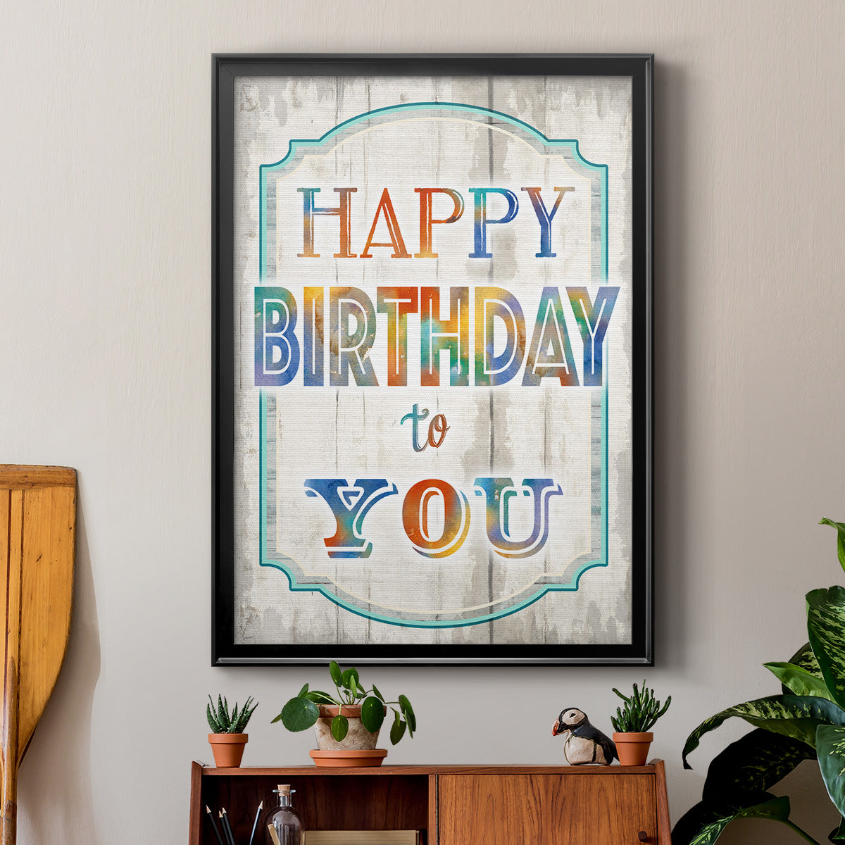 Happy Birthday to You - Modern Framed Canvas Print