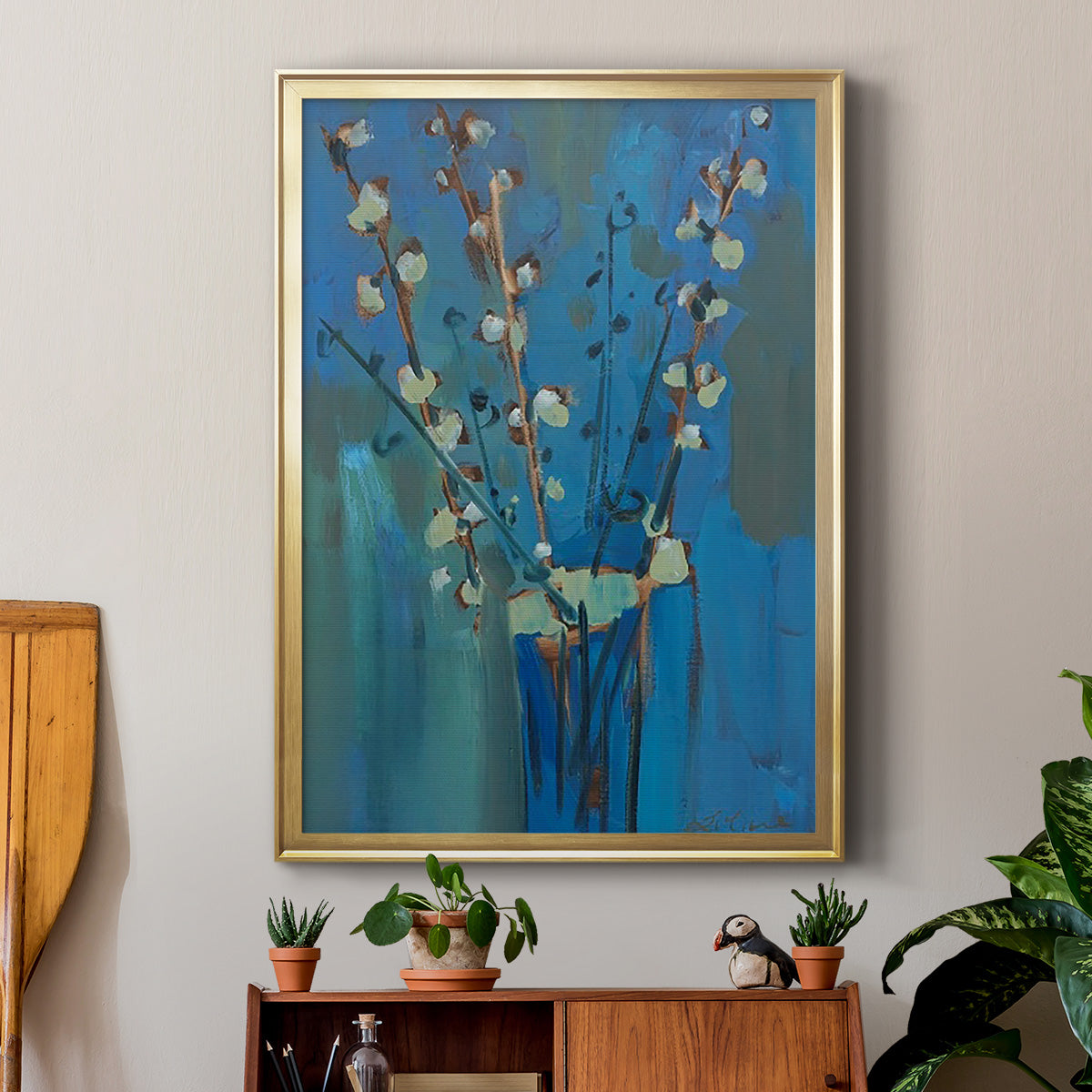 Winter Willow II - Modern Framed Canvas Print