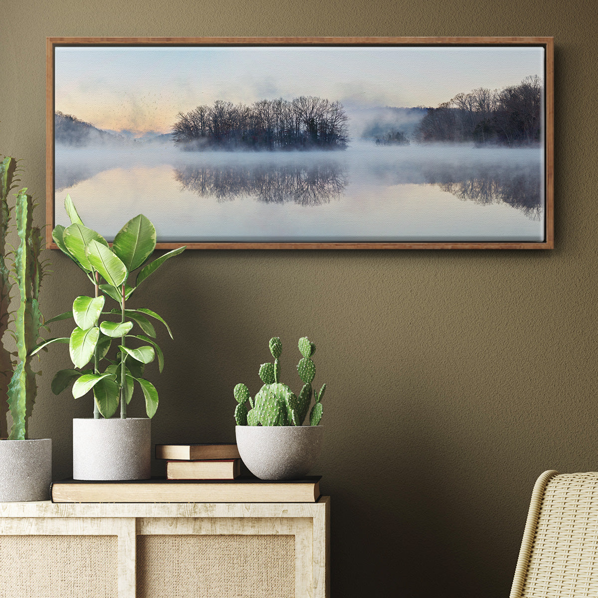 Scene on the Water VIII - Floater Framed Canvas Print
