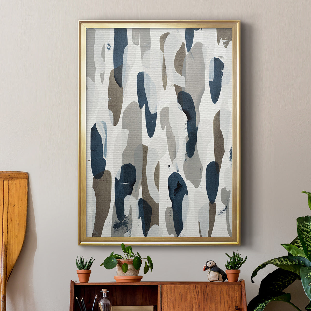 River's Run - Modern Framed Canvas Print