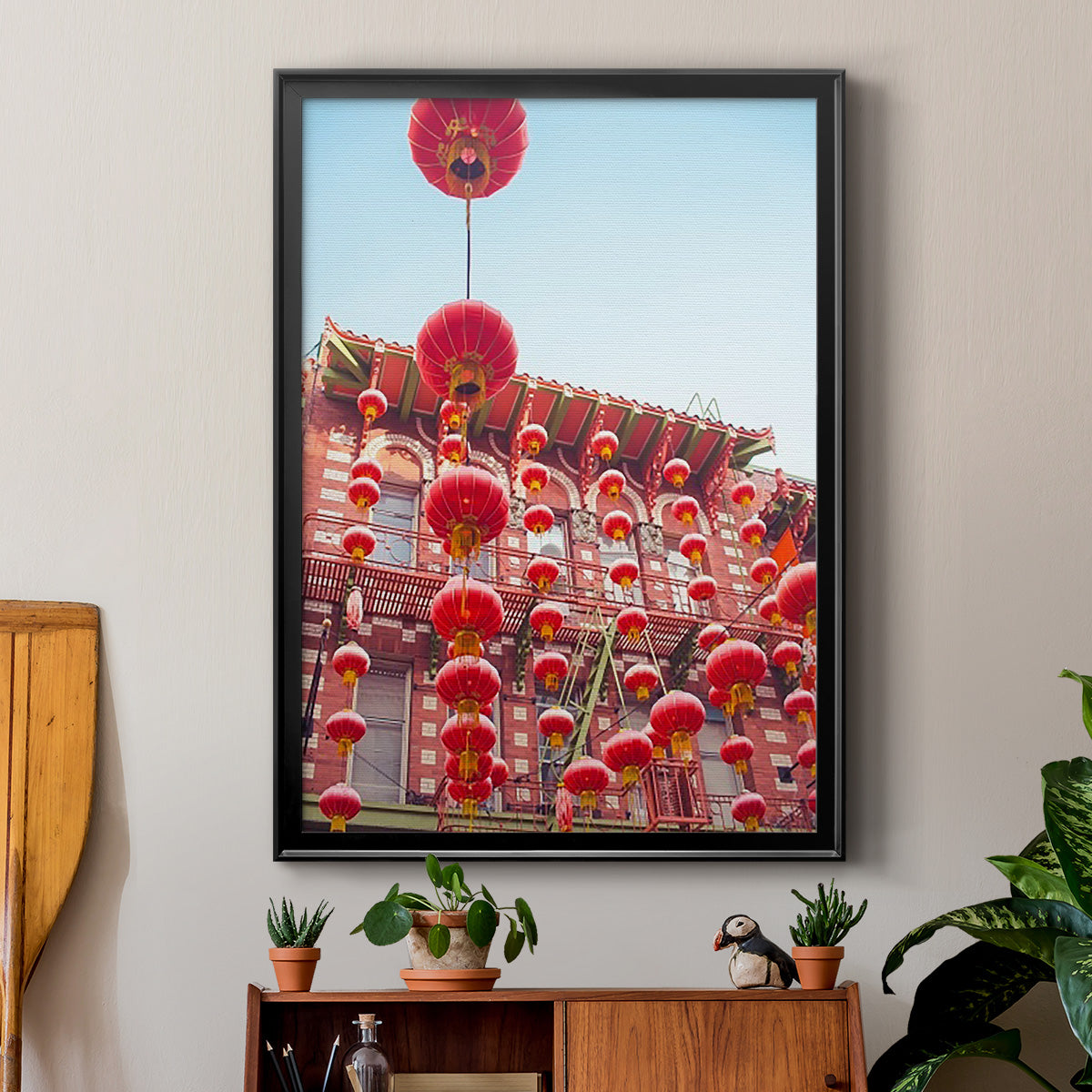 Lovely Lanterns I - Modern Framed Canvas Print