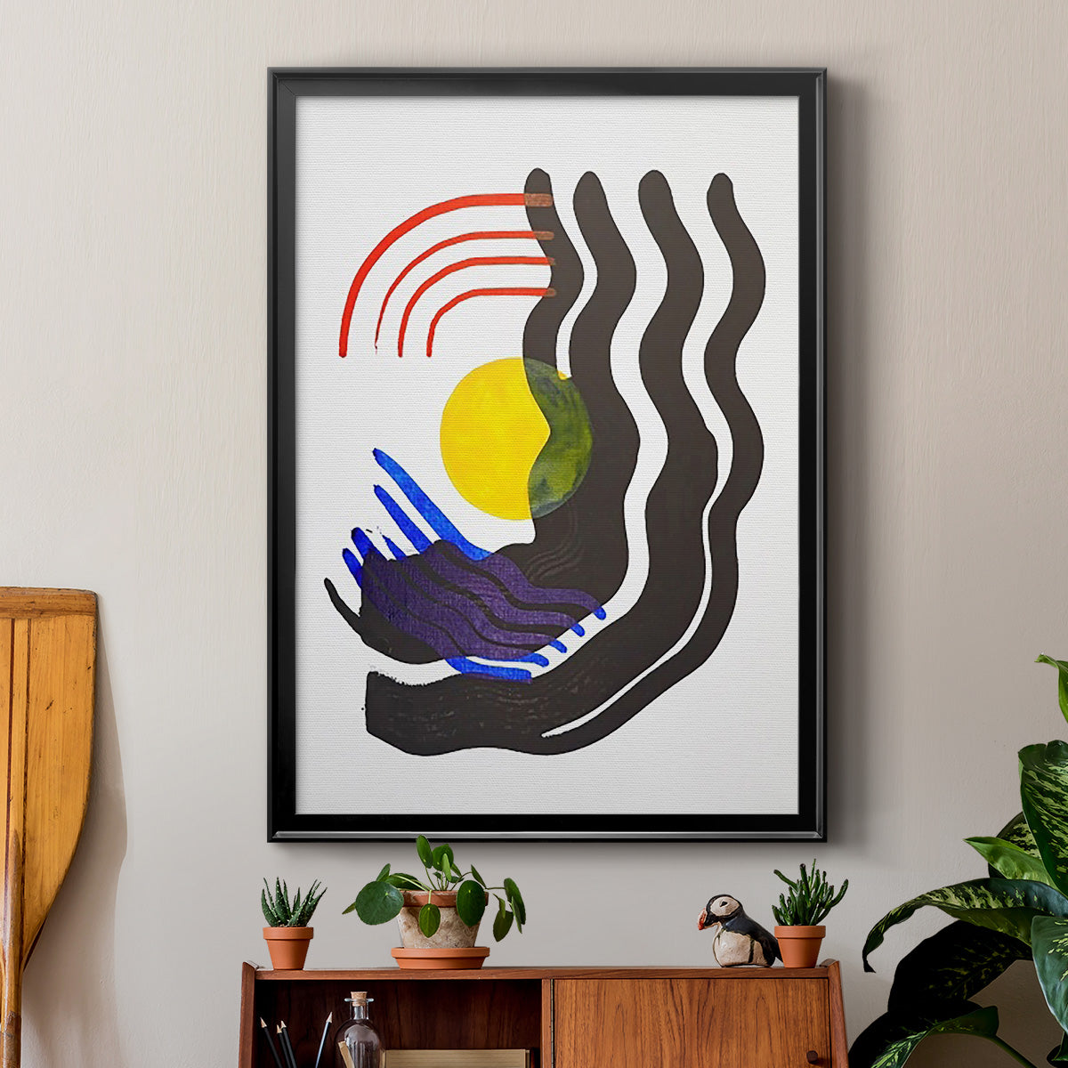 Shifting III - Modern Framed Canvas Print
