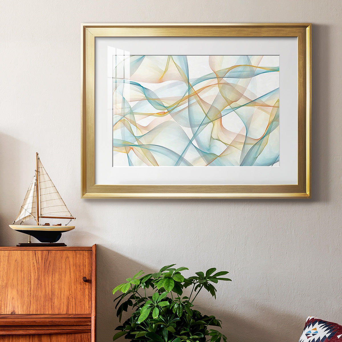 Curves and Waves VI - Modern Framed Art Print