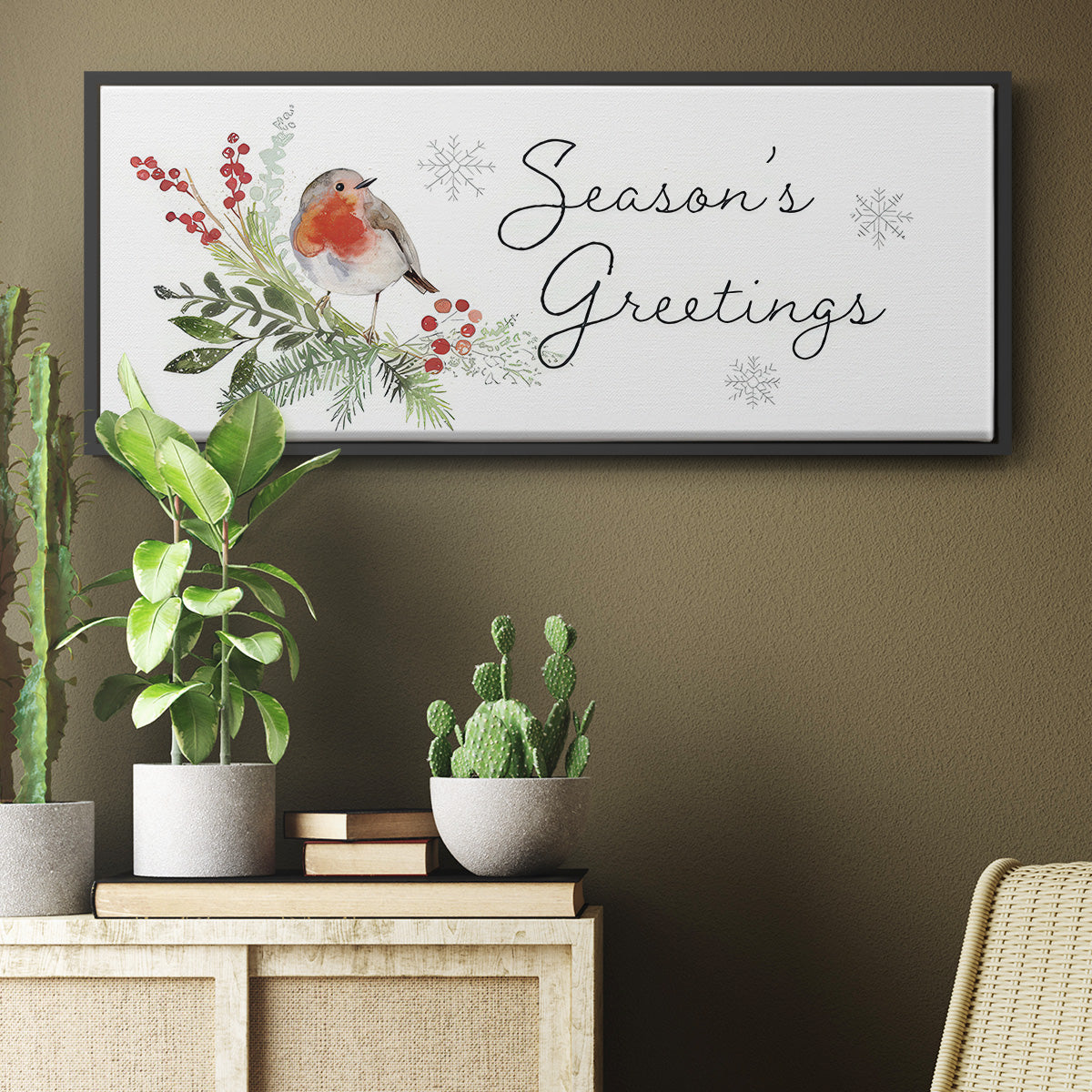 Winter Visitor Collection D - Floater Framed Canvas Print