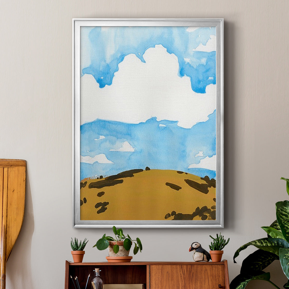 Summer Knoll II - Modern Framed Canvas Print