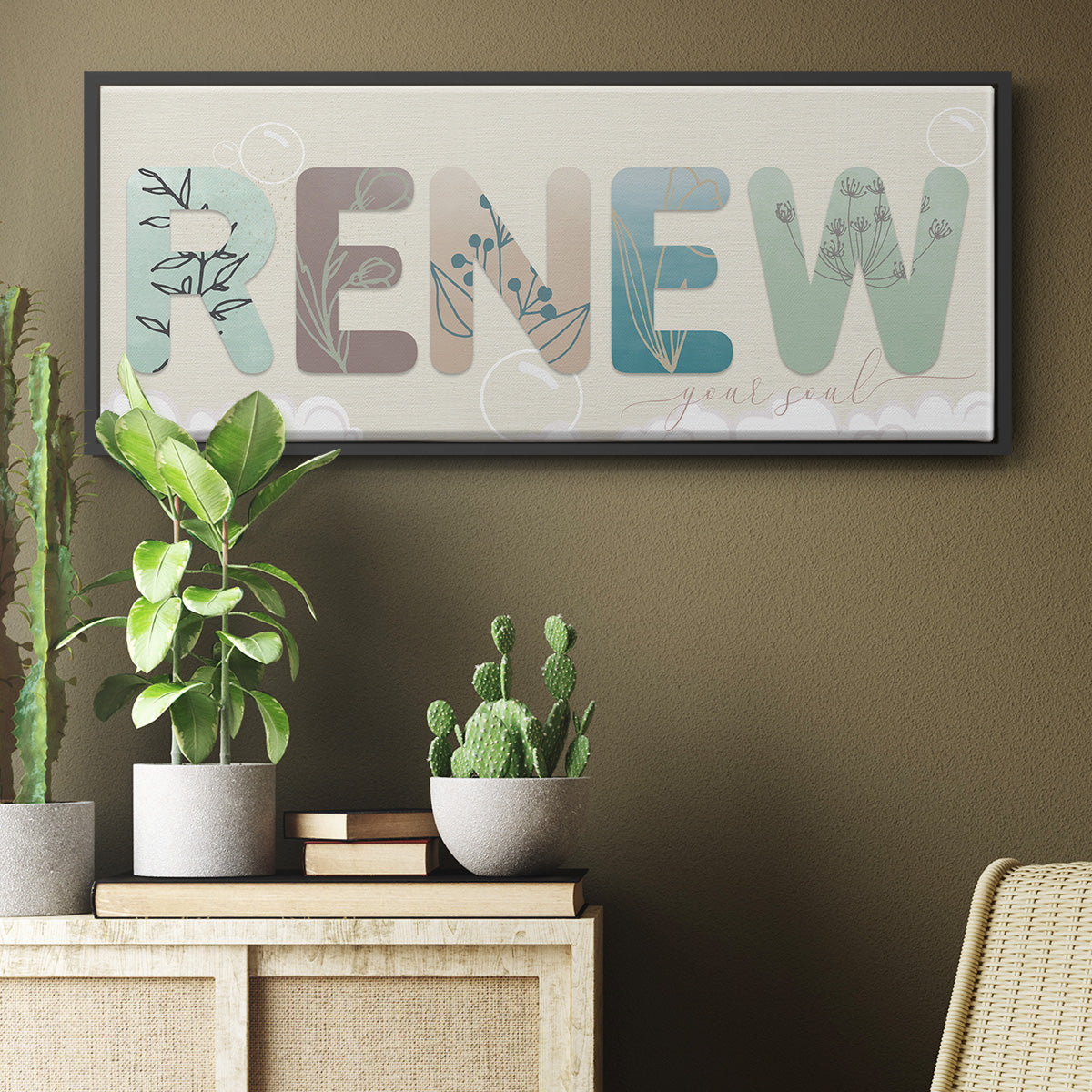 Renew Your Soul - Floater Framed Canvas Print