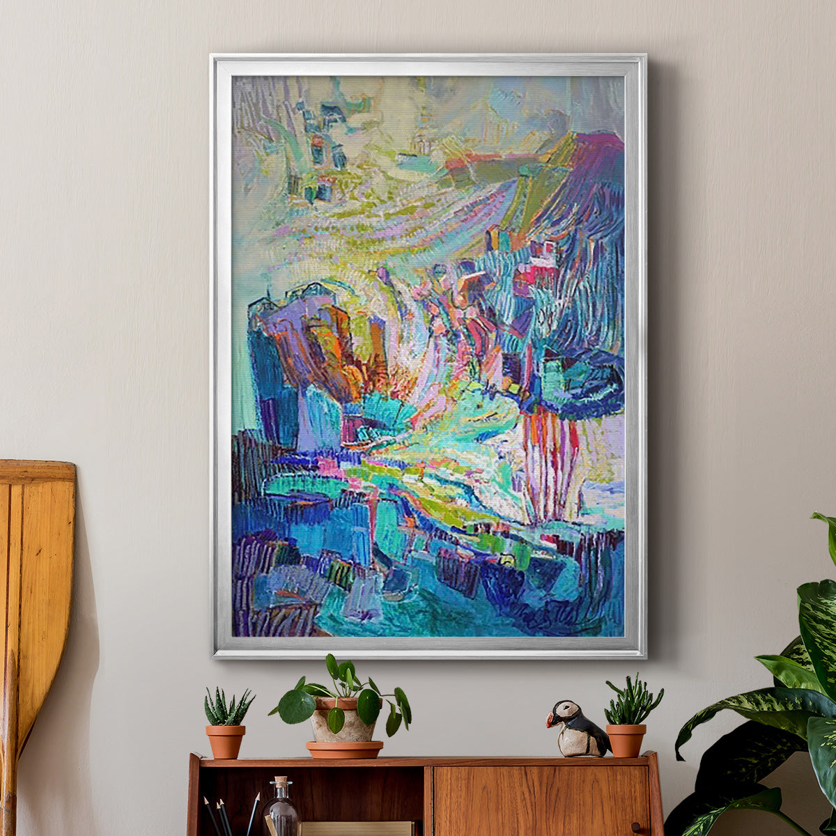 Gathering up the Goddess I - Modern Framed Canvas Print