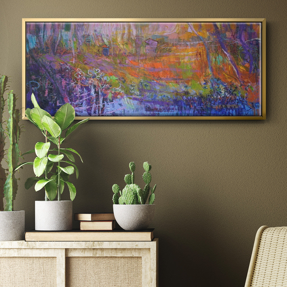 Nocturn in the Secret - Floater Framed Canvas Print