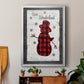 Checkered Snowman II - Modern Framed Canvas Print