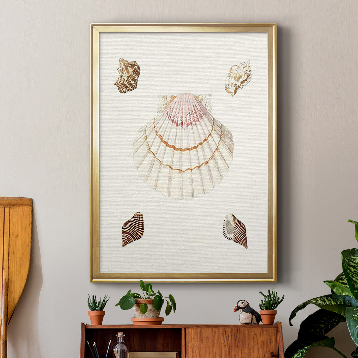 Pastel Knorr Shells IV - Modern Framed Canvas Print