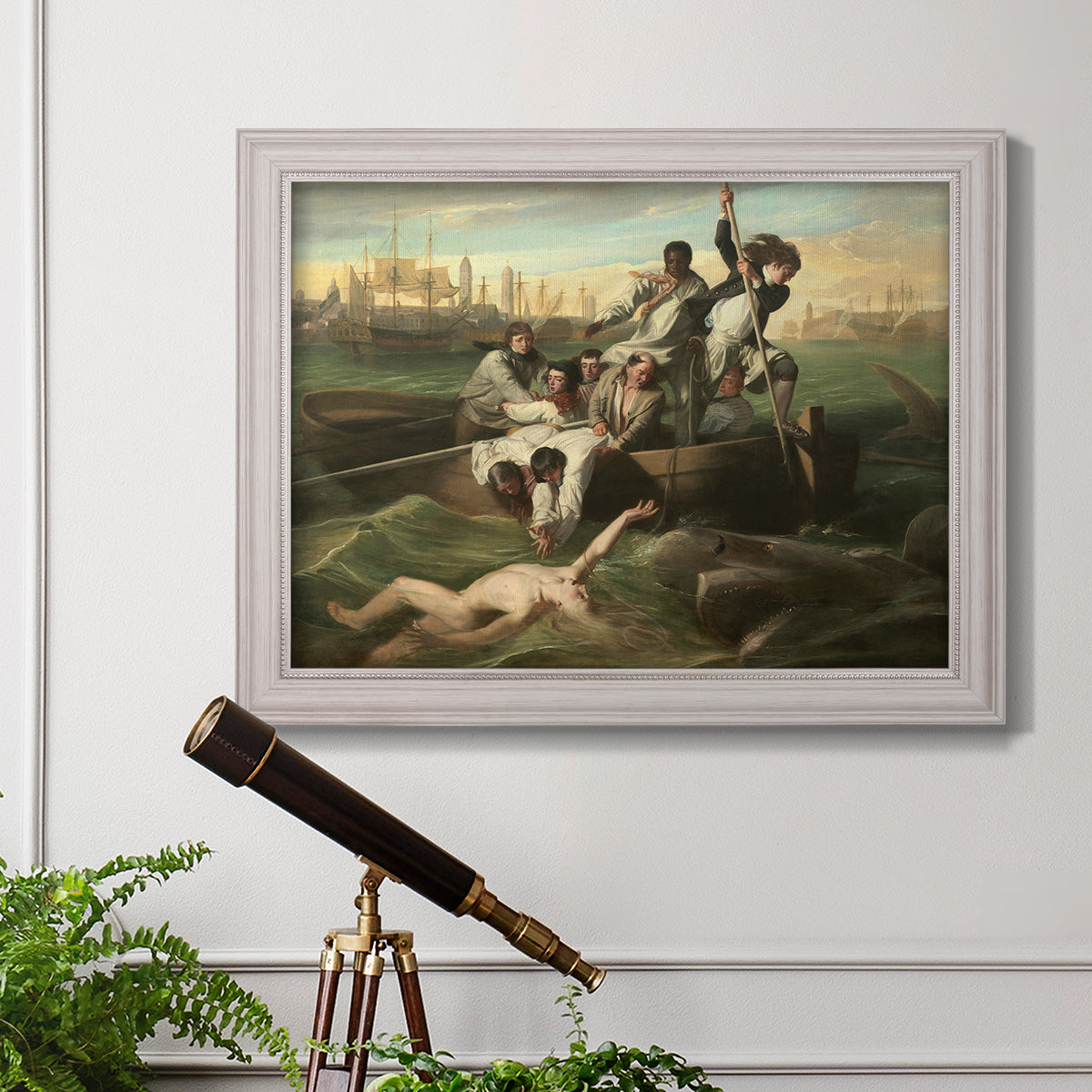 Watson and the Shark - Ornate Framed Canvas Print