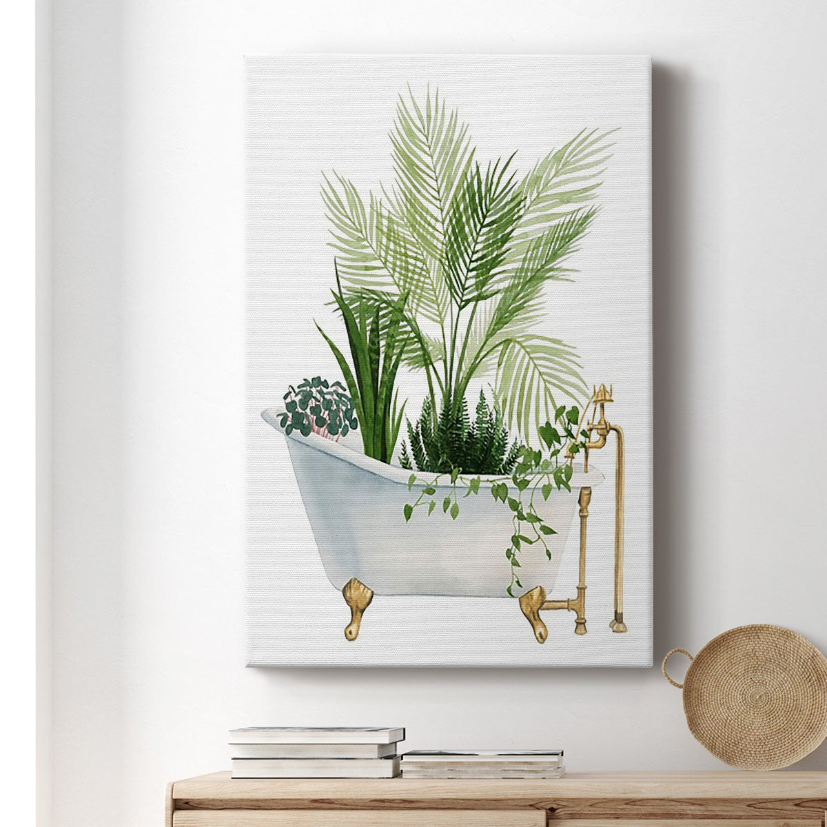 Plant Bath I Premium Gallery Wrapped Canvas - Ready to Hang