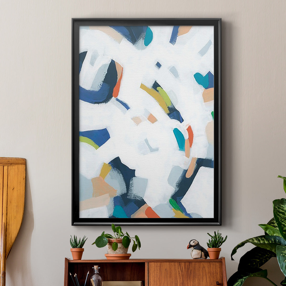 Bright Orbit I - Modern Framed Canvas Print