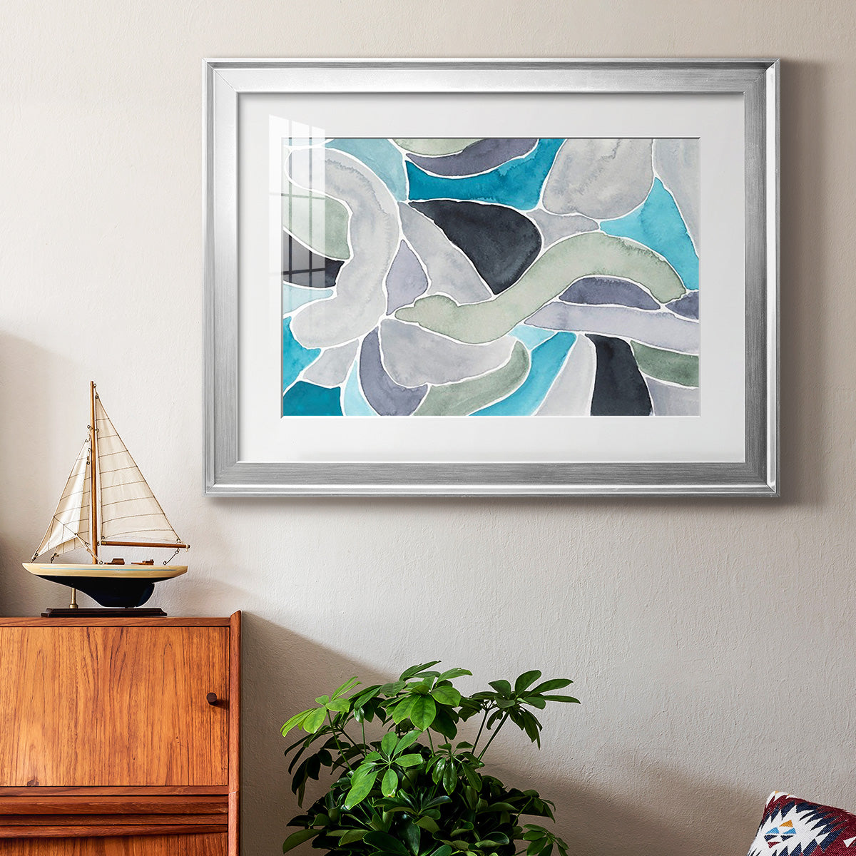 Subtle Billows II - Modern Framed Art Print