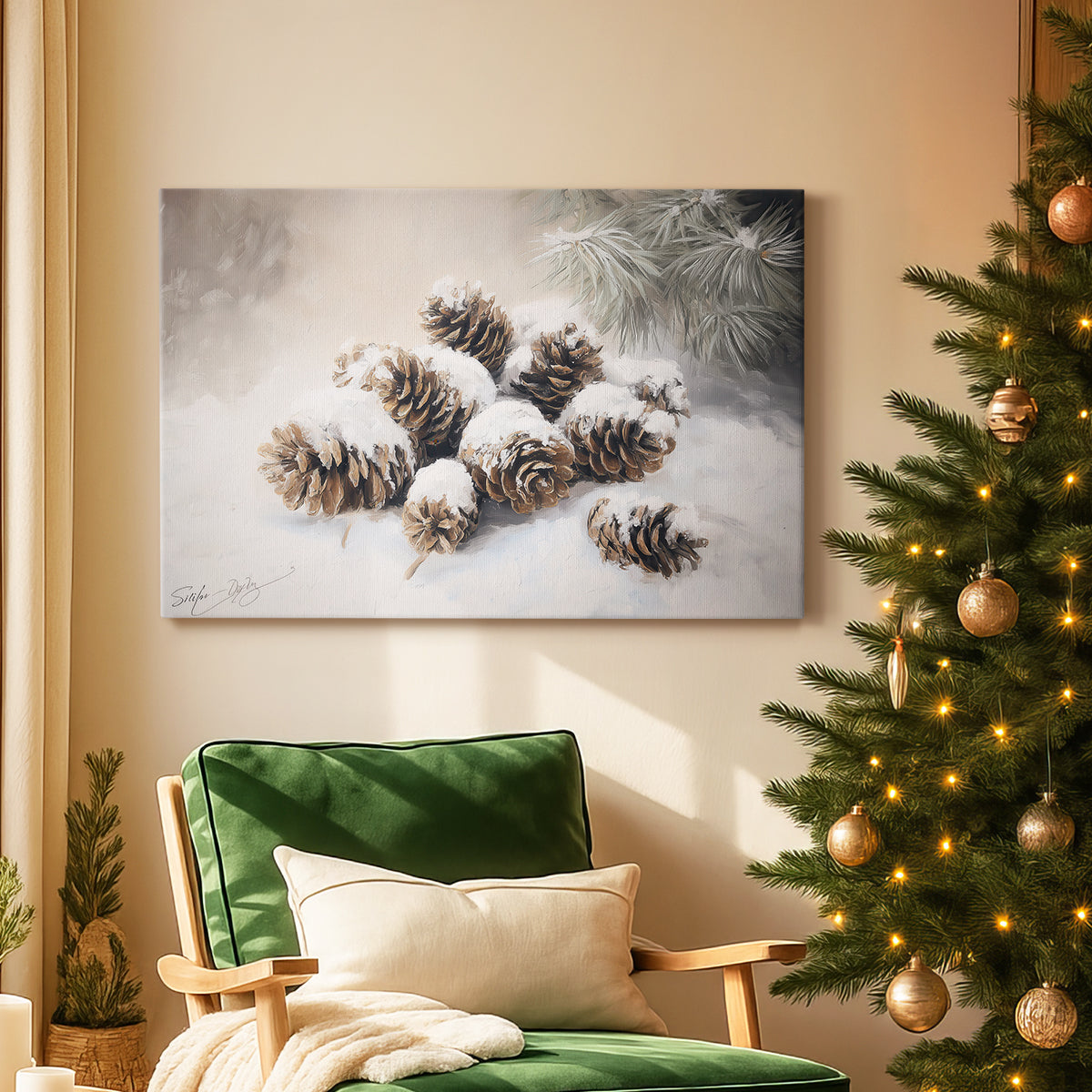 Silver Serenade of Eve - Canvas Art Print