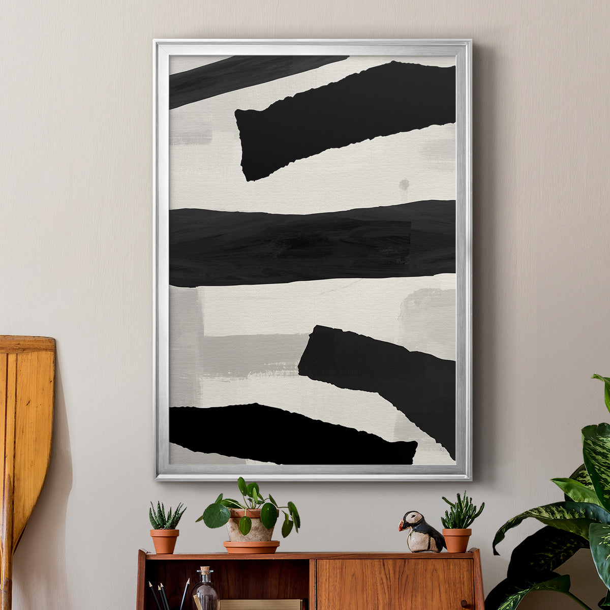 Mountain Paths I - Modern Framed Canvas Print