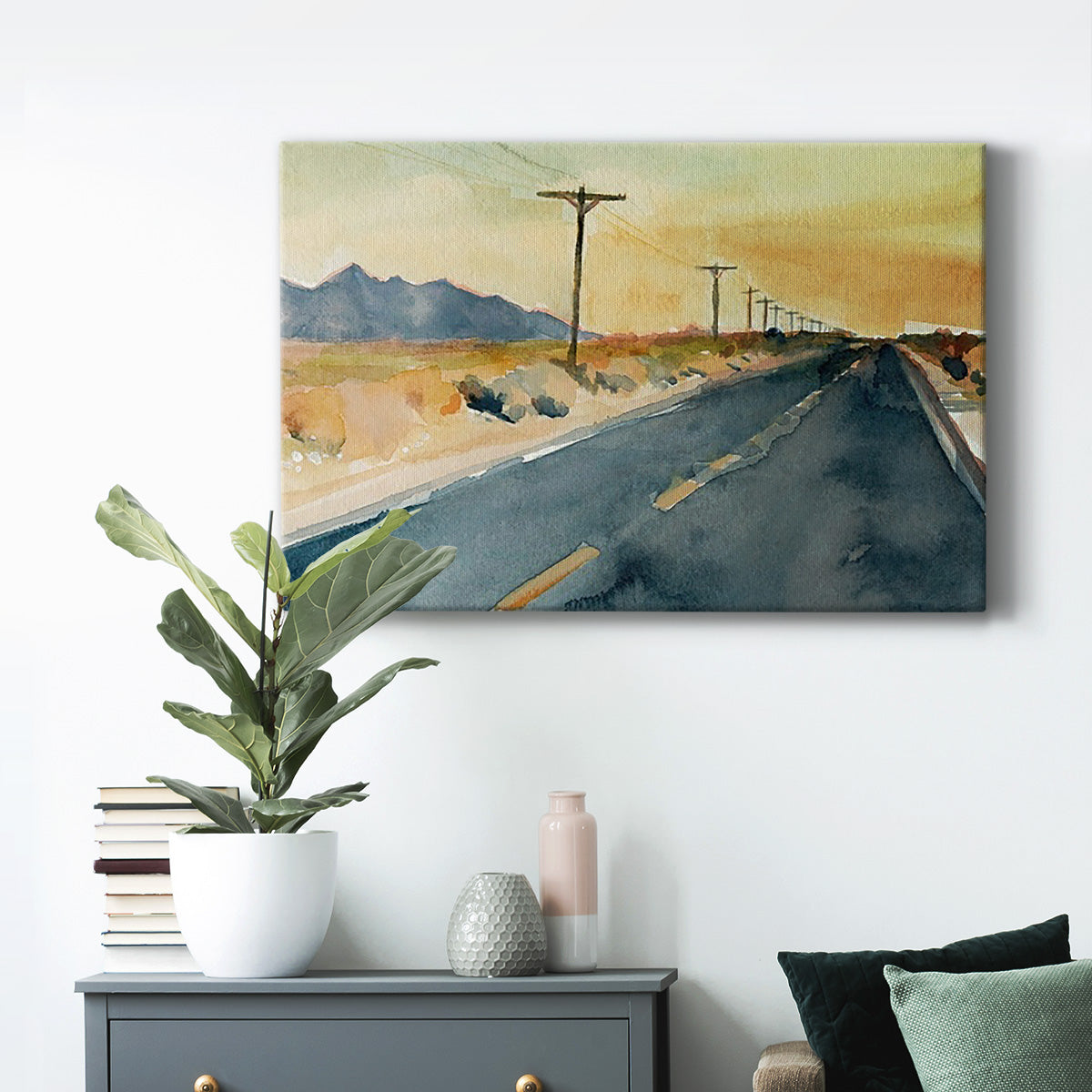 Deserted Highway II Premium Gallery Wrapped Canvas - Ready to Hang