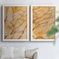 Yellow Marble I - Barnwood Framed Canvas Set